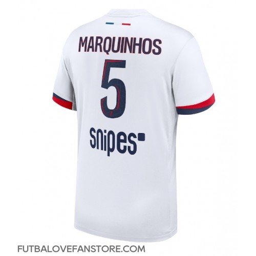 Paris Saint-Germain Marquinhos #5 Vonkajší futbalový dres 2025-26 Krátky Rukáv Paris Saint-Germain Marquinhos #5 Vonkajší futbalový dres 2025-26 Krátky Rukáv